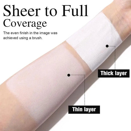 White Liquid Foundation, Full Coverage Heavy Duty Coverage, Creamy Liquid Formula for Goth Makeup, Cosplay, Long-Lasting Matte