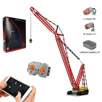 Mould King 17015 Technical Car Toys The APP&RC Motorized Crawler Crane Liebherr LR13000 Building Block Brick Kids Christmas Gift