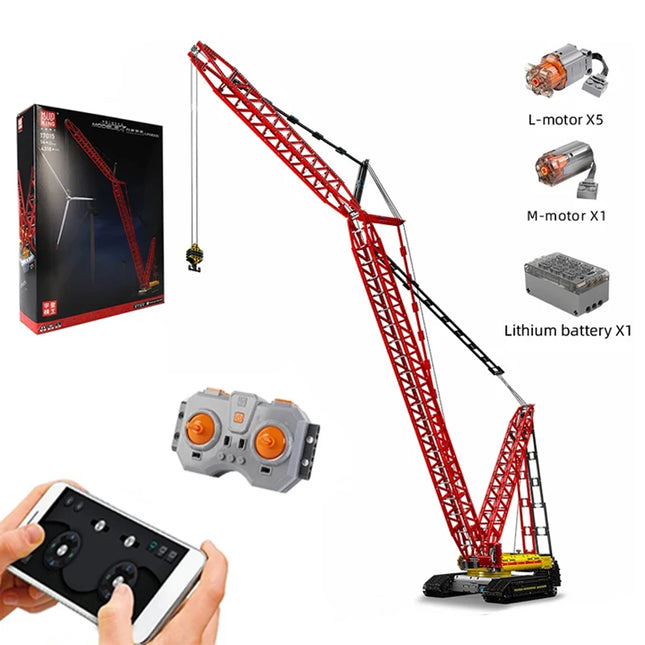 Mould King 17015 Technical Car Toys The APP&RC Motorized Crawler Crane Liebherr LR13000 Building Block Brick Kids Christmas Gift
