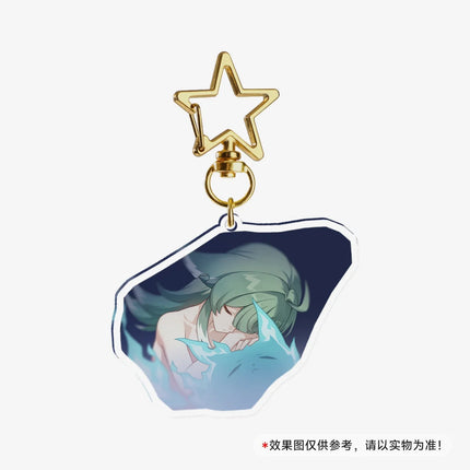 Game Honkai Star Acrylic Keychains Stand Cyrene DanHeng Evernight Cerydra Castorice Phainon Figure Pendant Car Key Chain Gifts