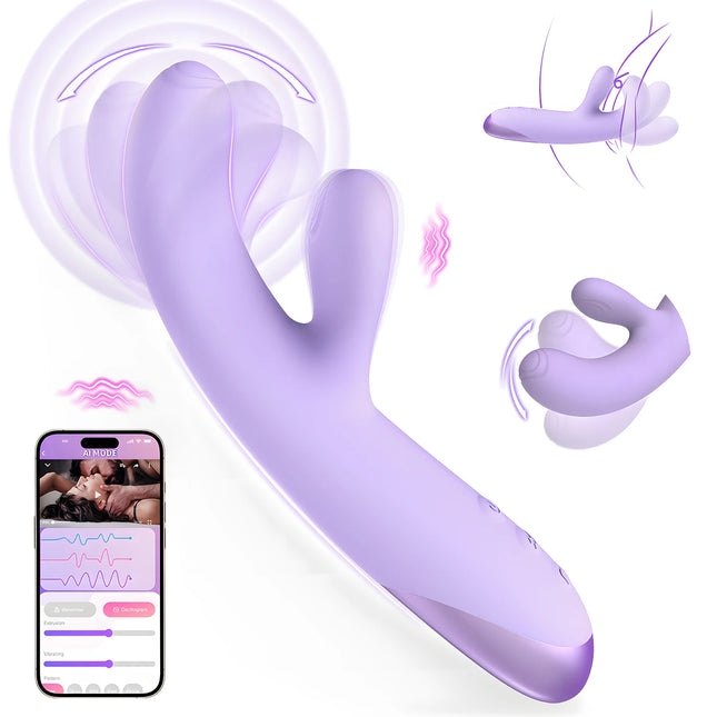 G-Spot Vibrator Adult Sex Toy for Women with 7 Wiggle Vibrating Modes Nipple Vagina Clitoris Stimulator App Control Masturbator