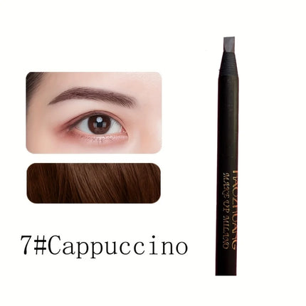 High quality HAOZHUANG pull eyebrow pencil black leather makeup wild line eyebrow pencil hard core flat head pen White pen