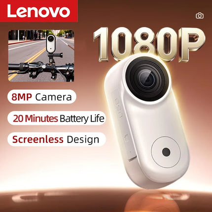 Lenovo Magnetic Pocket Mini Camera Waterproof 1080P HD Action Cam for Motorcycle Helmet Riding Outdoor Sports Video Recorder