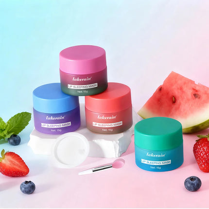 Blueberry Lip Sleeping Mask Overnight Dual Color Hydration For Dry Cracked Skin Reduces Fine Lines Moisturizing Nourish Lip Care