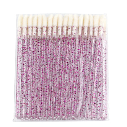 New 50 Pieces Lip Brushes Soft Lipstick Mascara Wands Applicators Eyelash Cleaner Cosmetic Brushes Women Make Up Tools