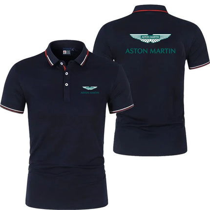 Aston Martin Racing Logo Men's Summer Short-Sleeve Polo Shirt, 2026 New Fashionable Men's Sports Top T-Shirt