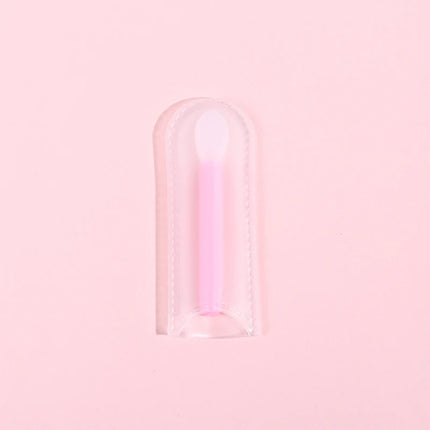 1PCS Small Makeup Brushes Lipstick Applicator Brushes With Anti-lost Cover For Lip Care Makeup Use Silicone Lip Brush