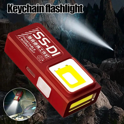 LED Mini Flashlight USB Rechargeable COB Flashlight With Magnet Pocket Lantern Flood Work Light Emergency Handheld Torch