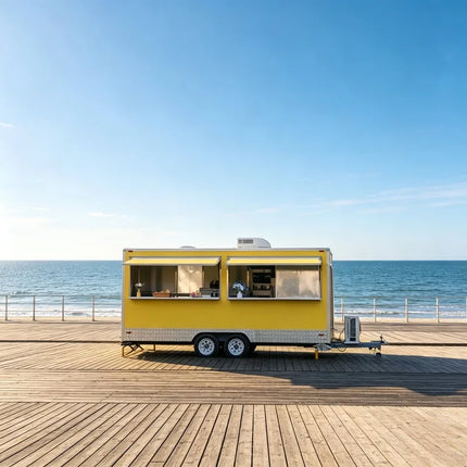 Custom Solar Powered Food Truck, Fully Equipped Kitchen Mobile Food Vehicle