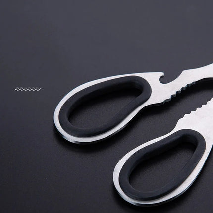 Stainless Steel Kitchen Scissors Household Bone Scissors Chicken Wings Fish Chopper Bottle Opener Walnut Clip Kitchen Tools