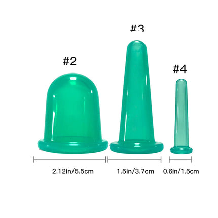 Silicone Vacuum Cupping Massage Jars Anti Cellulite Massage Facial Suction Cups Face Neck Lift Skin Scraping Guasha Anti Wrinkle