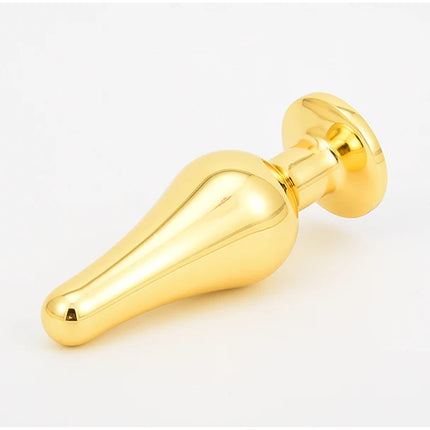 Golden Stainless Steel Anal Plug Crystal Metal Butt Plug Stimulator Anal Sex Toys for Couples Prostate Massager Dildo 3 Size