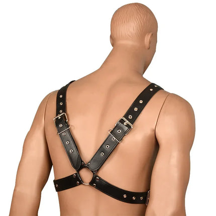 Sexy Adjustable Leather Handcuffs Bdsm Body Harness Male Sexy Fetish Slave Bondage Restraints Adult Sex Toys For women sex game