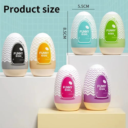 Portable Soft Silicone Personal Massager Egg-Shaped Ergonomic Design Pocket-Sized Male Massage Tool for Comfortable Relaxation