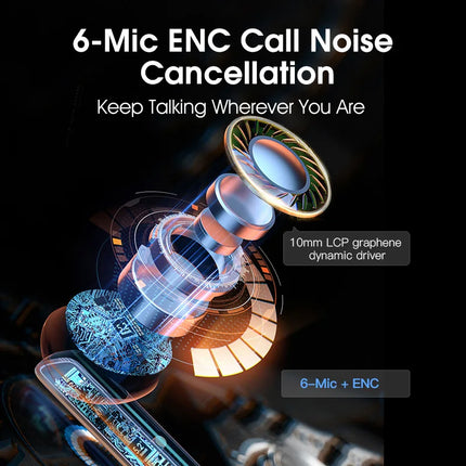 QCY HT05 Melobuds ANC Wireless Earbuds 40dB Multi-Mode ANC 6 Mics AI-Enhanced Calls Bluetooth 5.2 Earphones Transparency 30H