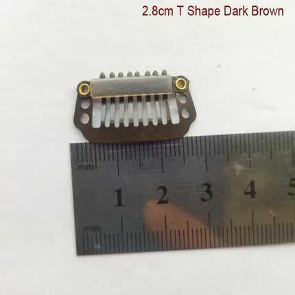 50pcs 2.3cm-3.6cm Black Brown Color Wig Clips Snap Clip For Hair Extension Wig Weft Wig PP Hairpins Large Clips Styling Tools