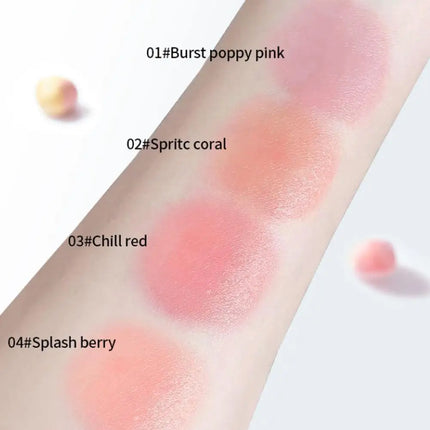 4pcs Original Jelly Blush Stick Milk Makeup Lasting Brightens Facial Cheek Stick Moisturizing Flash Lip Gloss Lip Gloss Face