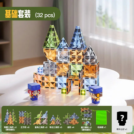 Made in China, magnetic building blocks, children's educational educational toys, boys and girls, building puzzle gifts, 3-8 yea