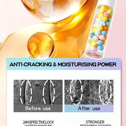 1/2/3pcs SADOER Macaron Moisturizing Lip Oil Plump Lips Cream Hydrating Lip Balm Lip Plumper for Beauty Lips Skin Care