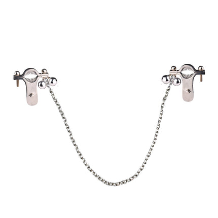 QKKQ Stainless Steel Animal Teeth Nipple Clamps With Adjustable Chain Breast Restraints Female Masturbation Sex Toys BDSM Slave