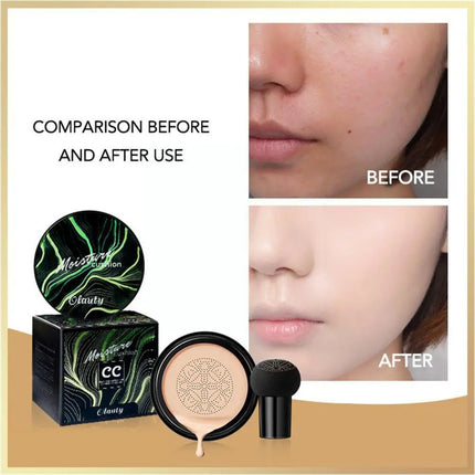 BB CC Cream  Face Foundation Concealer Cushion Mushroom Base Waterproof Brighten Makeup Brightening Tone Cosmetics Korea Make up