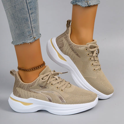 Spring and Autumn New Women's Casual Lace-Up Comfortable, Breathable, Lightweight and Wear-Resistant Sports Shoes