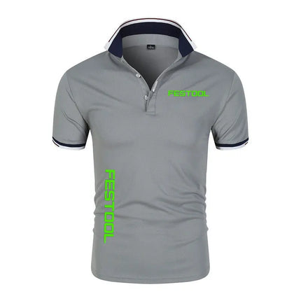 Men's New T-shirt Classic Short-sleeved Polo Shirt Summer Top Casual T-shirt Button Collar Super Large M-4XL Casual Polo Shirt
