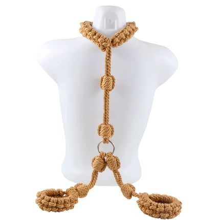 Erotic Shibari Rope Handcuffs Collar with Fetish Flirting Bdsm Bondage Slave Sexy Lingerie for Couple Quickly Bundle Sex Toys