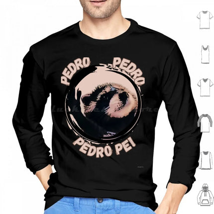 Pedro Dancing Rave Raccoon Hoodies Long Sleeve Pedro Pedro Pe Racoon Raccoon Cute Meme Rave Rave Racoon Viral Jaxomy
