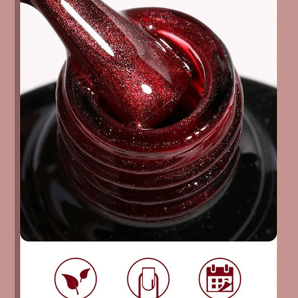 Cat Eye Enamel Ruby Glass Beads Nail Polish 9-Color Pop Cat Eye Enamel Solid Color Nail Polish Nail beauty Not Easy To Fade