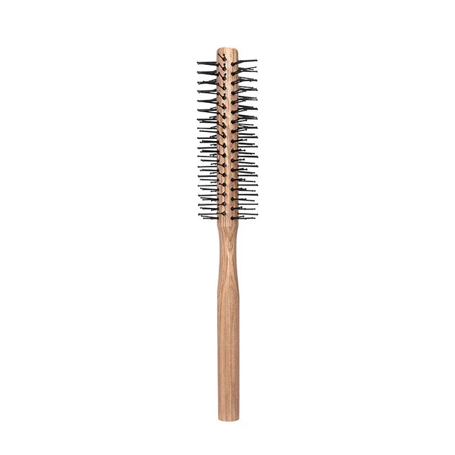 1 wooden handle curling brush nylon circular hair comb curling brush professional salon styling tool Special for real hair wigs