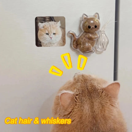 Cat Hair Storage Fridge Magnets Cat Whisker Holder Cat Hair Collection Fridge Magnets Pet Fur Keepsake Capsule DIY Souvenirs
