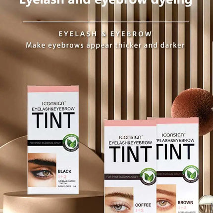 3 Colors Eyelash Eyebrow Dye Tint Kit Lasting Fast Tint Brow Dye Gel Eyebrow Cream Brow Enhancers  Mascara Makeup Tool New