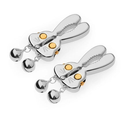 New Arrival Bunny Roller Nipple Clamps Pair, Cute Rabbit Design Nipple Clips, SM Adult Sex Toys