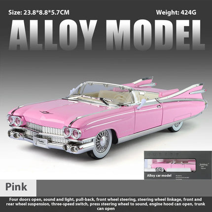 1:24 retro luxury convertible sports car alloy model, exquisite desktop ornaments, best collection for car model enthusiasts