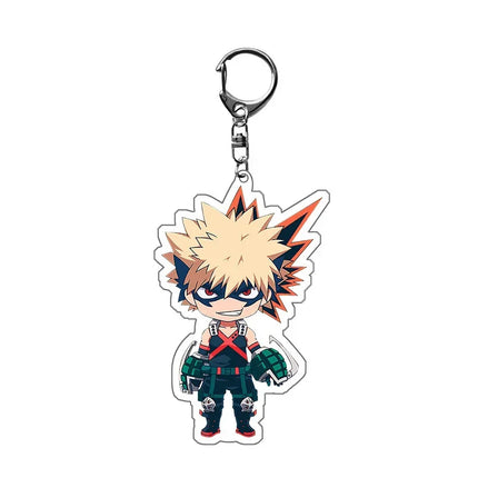 Anime My Hero Academia Keychain Acrylic Men Car Accessories Pendant Cosplay for Women Cute Bag Acrylic KeyRing Gift Trinket Fans