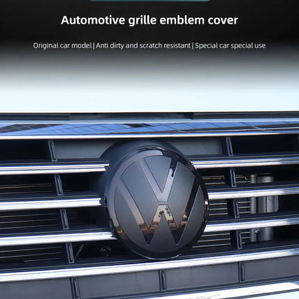 2Pcs Car Front Bonnet Grill Badge Cover Trunk Lid Emblem Sticker For VW Golf 6 7 8 Polo Passat B6 Variant CC Tiguan Atlas T-ROC