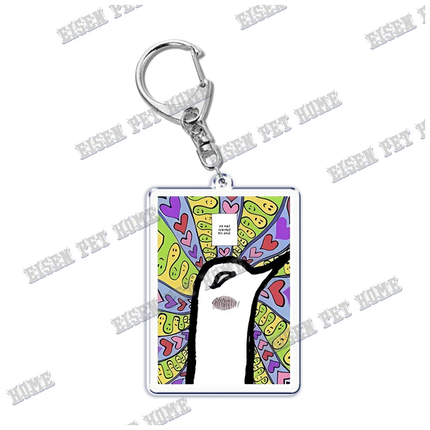 Goodnight Punpun Oyasumi Punpun Key Chain Keychains Ring for Accessories Bag Graffiti Pendant Keyring Jewelry Fans Gifts