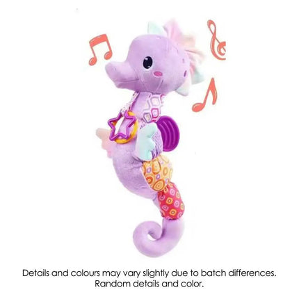 1pc baby soothing toy seahorse plush toy, sleeping, traveling, riding,  car hanging early education interactive puzzle plush toy