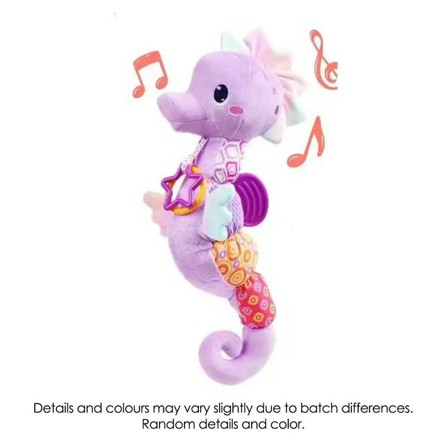 1pc baby soothing toy seahorse plush toy, sleeping, traveling, riding,  car hanging early education interactive puzzle plush toy