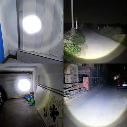 Ultra Bright LED Flashlight Type-C Rechargeable 3 Modes Long Range Zoom Tactical Torch Outdoor Emergency Camping Fishing Lantern