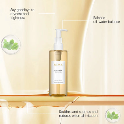 EELHOE Centella Cleansing Oil Makeup Remover Refreshing Clean Pores Oil Control Hydration Centella Asiatica Facial Cleansing Oil