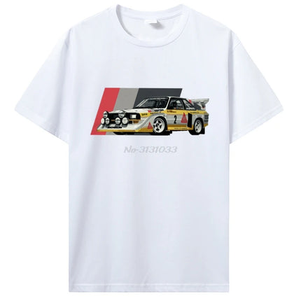 Sport S1 E2 Group B Rally Car Stig Blomqvist Mikkola And Walter T-Shirt Casual T Shirt Cotton Tops Men's Clothing Unisex T-shirt