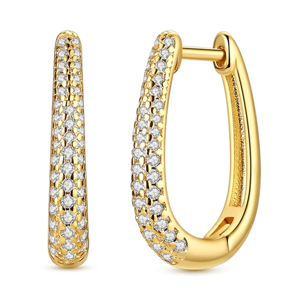 Women original 925 Silver Golden Glowing Firefly Stud Earring Bilayer Round Droplets Heart Gold Hoop Earrings Party Jewelry Gift