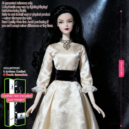 1/6 Scale 12-Joint Premium Figure, 12.6in BJD Doll Changeable Makeup (no clothing)