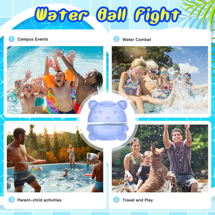 Magnetic Reusable Water Balloons Refillable Self Sealing Quick Fill Splash Water Balls Bombs Beach Pool Summer Toys For Kids