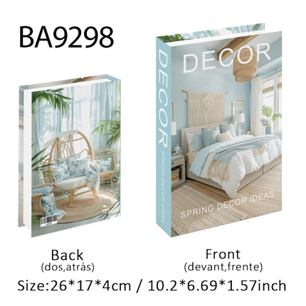 New Travel Decorative Books Book Decoration Luxury Fake Books Decor Table Storage Box Shelf Ornaments Interior Desk Aesthetic