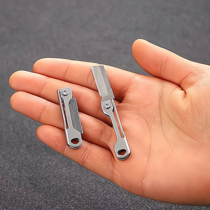 1PC Stainless Steel Mini Folding Pocket Tool Keychain Multi-Function for Outdoor Camping EDC
