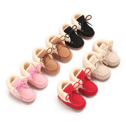 0-18M  Boots For Newborn Baby Girl Snow Boots Winter Thermal Shoes Plush Ankle Boots Winter Baby Boys And Girls Thermal Shoes