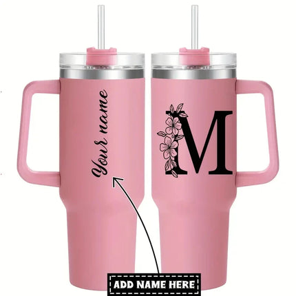 Personalized 40oz Tumbler with Name Custom Mother's Day Gifts Tumbler Metal Stainless Steel Vacuum Thermal Coffee Tea Mug